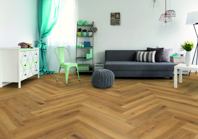 Ламинат Kronotex Herringbone / Хэринбоун D 3861 Pisa Eiche / Пиза Эйхе